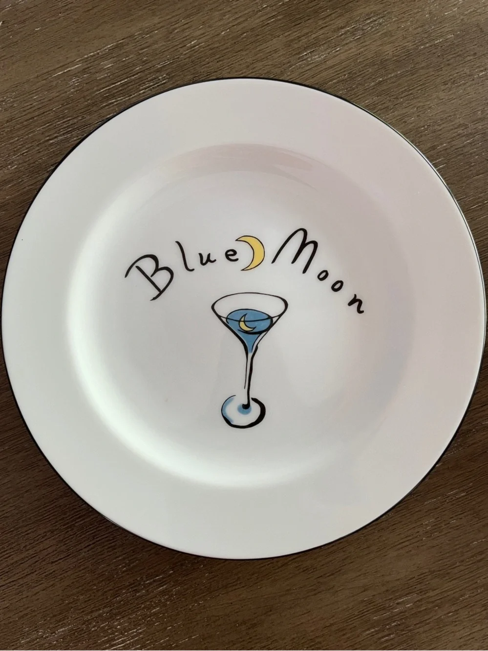 Pottery Barn Vintage Martini Cocktail Appetizer Dessert Plates  Set of 4